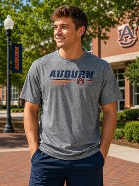 Russell Athletic Auburn Tigers Gray Performance T-Shirt Men’s 2XL